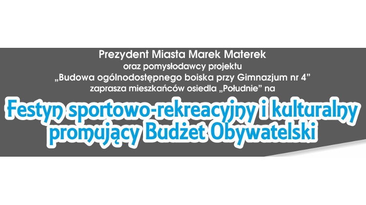 festyn sportowo-rekreacyjny i kulturalny promujący Budżet Obywatelski images